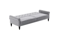 Bäddsoffa utan divan & schäslong Loft24 Tyne Bäddsoffa 3-sits Grå