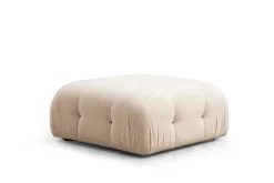 Belgin Bubblig Divansoffa 3-sits 288 cm med fasta armstöd och repdetaljer
