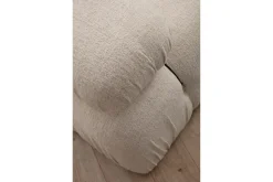 Belgin Bubblig Divansoffa 3-sits 288 cm med fasta armstöd och repdetaljer