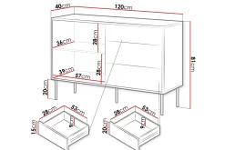 Belonger Byrå 120 cm