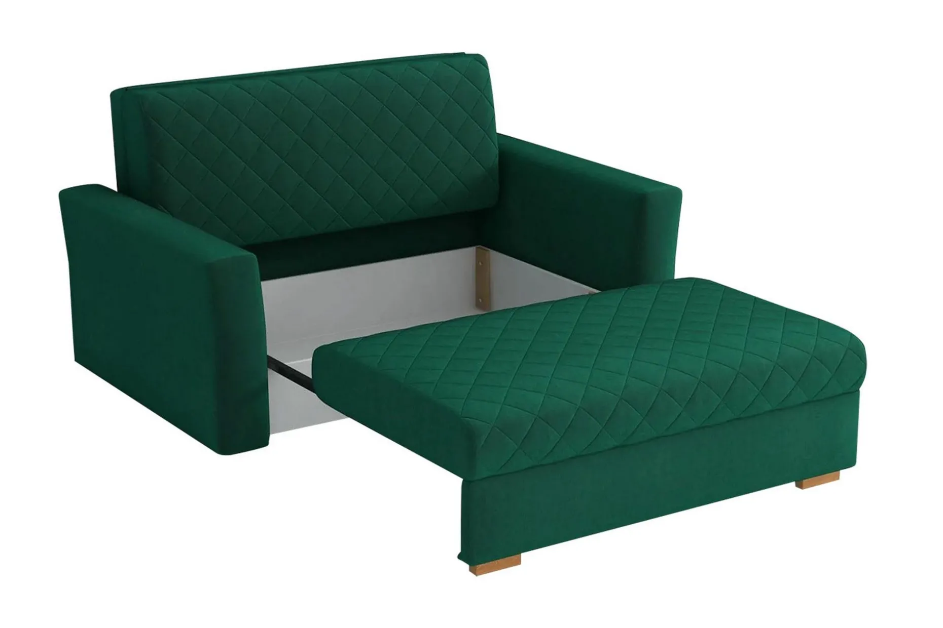 Bensbyn 2-sits Bäddsoffa Rutmönster