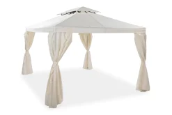 Bermuda komplett paviljong inkl tak och väggar 3x3m - Offwhite