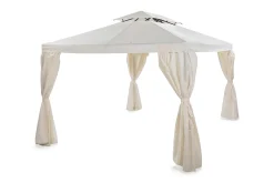 Bermuda komplett paviljong inkl tak och väggar 3x3m - Offwhite