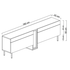 Berriaren TV-bänk 180 cm