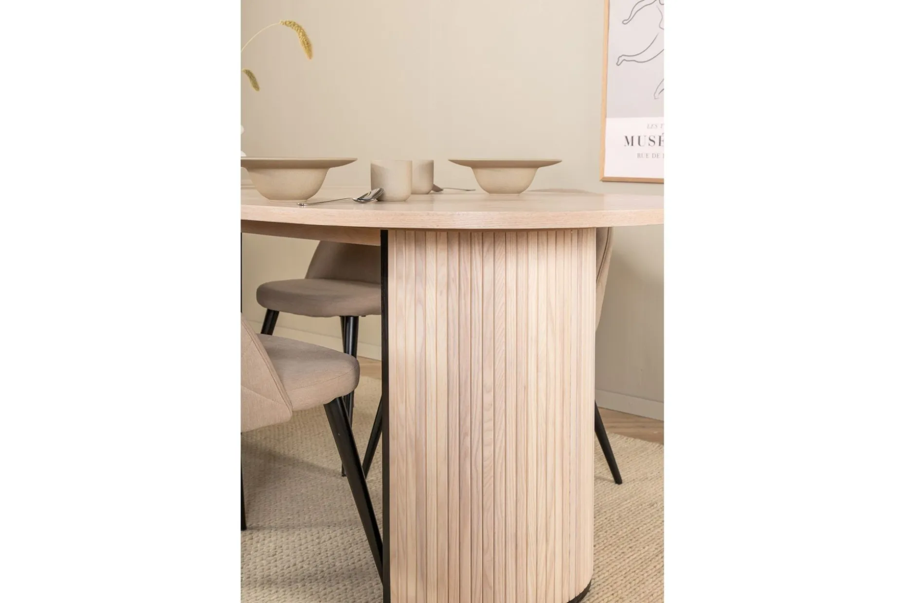 Biana Matgrupp 200 cm Oval inkl 4 Velvets Stolar
