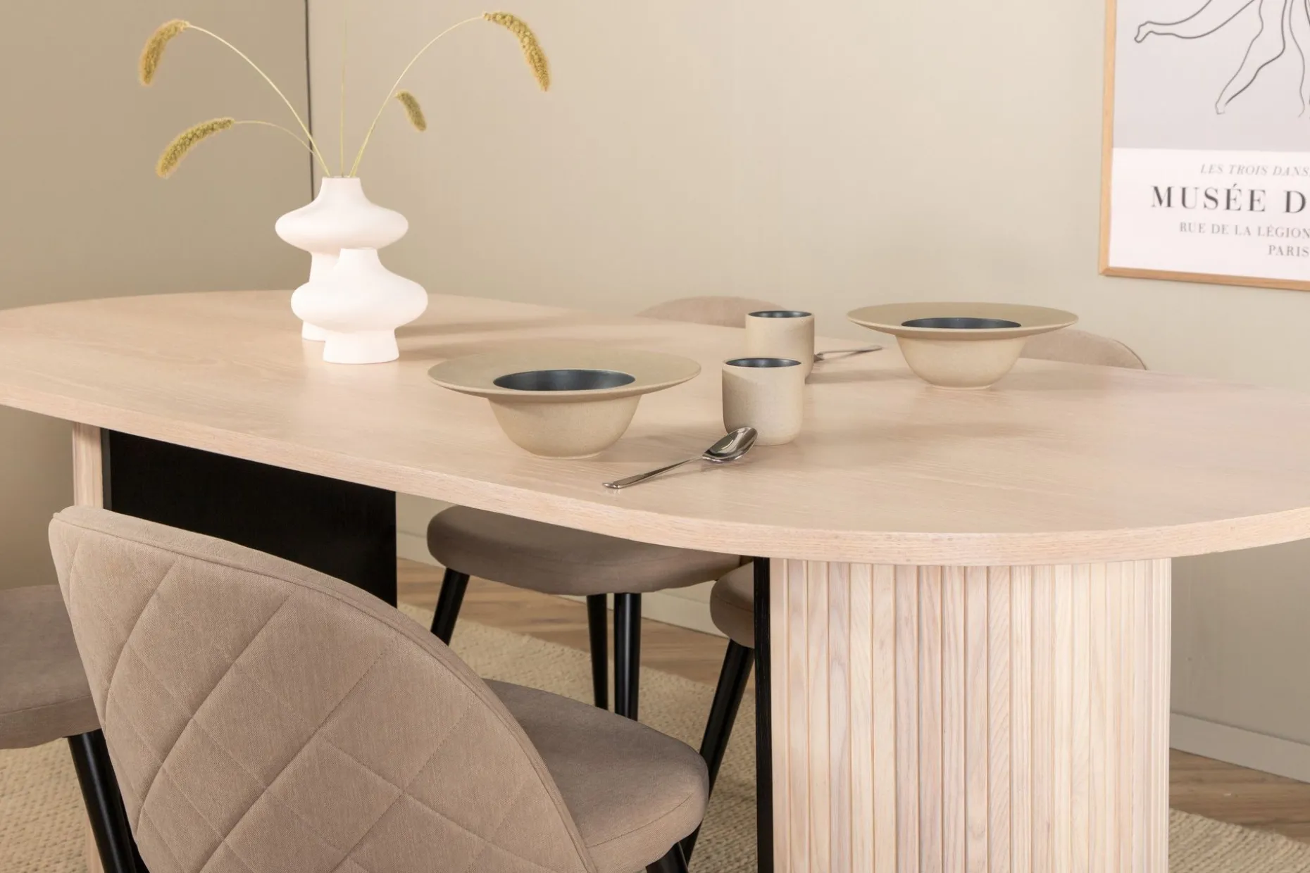 Biana Matgrupp 200 cm Oval inkl 4 Velvets Stolar
