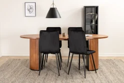 Biana Matgrupp 200 cm Oval inkl 4 Robin Sammetsstolar