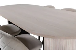 Bianca Matgrupp 200 cm Oval med 4 Velvet stolar