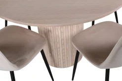 Bianca Matgrupp 110 cm Rund med 4 Polar stolar