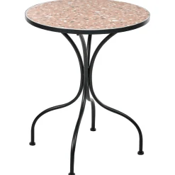 Bistrobord utomhus Adrano 60 cm Terrazzoeffekt Järn