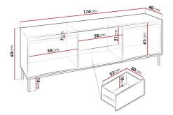 Bjurholm Tv-bänk 174 cm