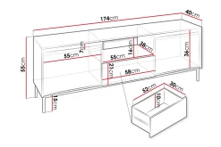 Bjurholm Tv-bänk 174 cm