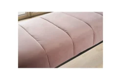 Bänk Wohnling sammet klädd modern vadderad elegant metallram Rosa