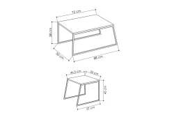 Bodsjö Satsbord 88 cm 2 Bord