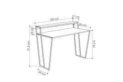 Bodsjö Skrivbord 123 cm med Förvaring Hylla