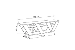 Bodsjö TV-Bänk 158 cm