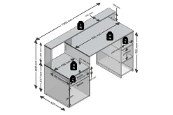 Bolton Skrivbord 139 cm med Förvaring