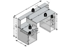 Bolton Skrivbord 139 cm med Förvaring