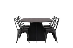 Bootcut Matbord 230x115 cm med 4 Tempe Stolar