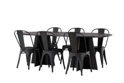 Bootcut Matbord 230x115 cm med 4 Tempe Stolar