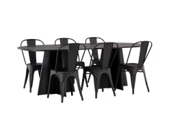 Bootcut Matbord 230x115 cm med 4 Tempe Stolar