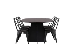 Bootcut Matbord 230x115 cm med 4 Tempe Stolar