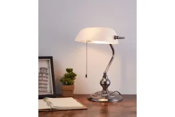 Bordslampa Eglo Banker Nickel Vit