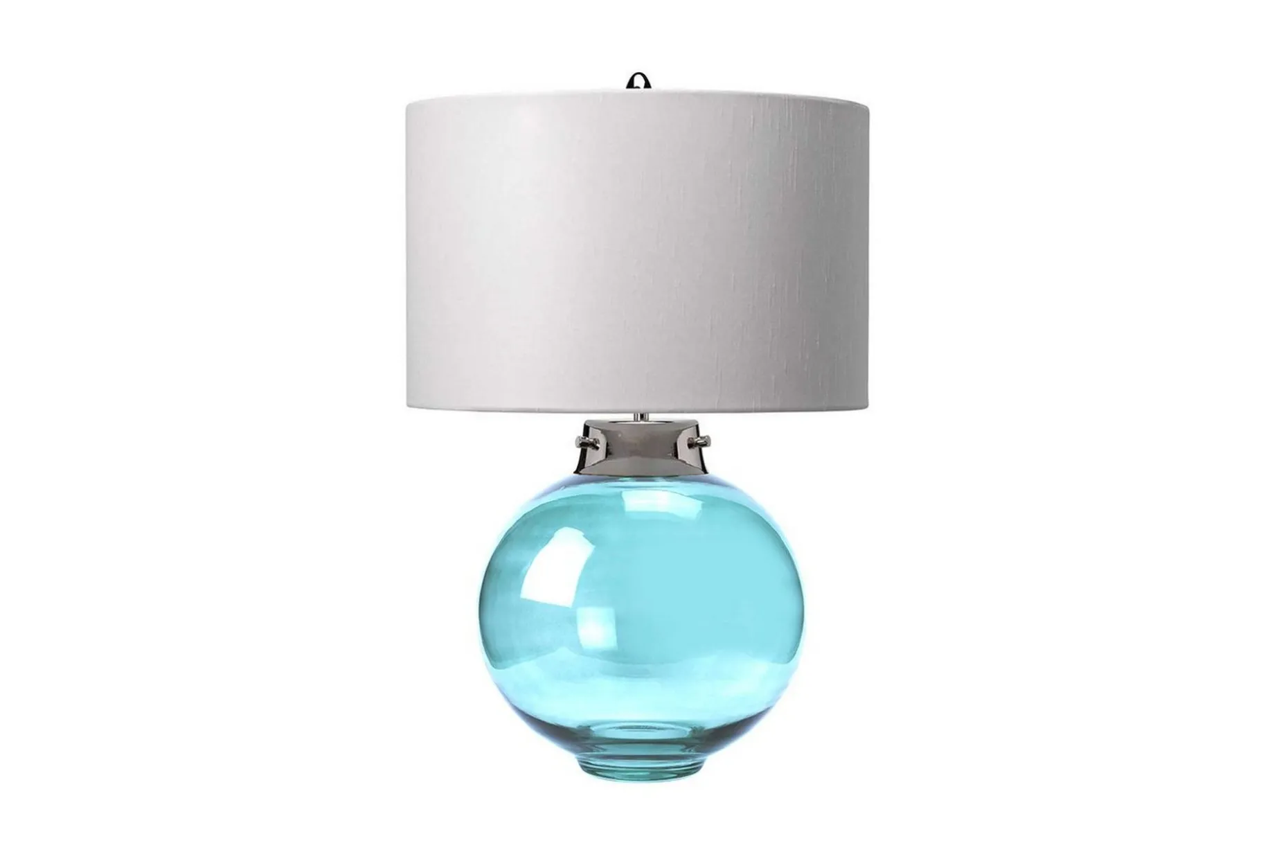 Bordslampa Elstead Lighting Kara Polerad Nickel - Blått Glas