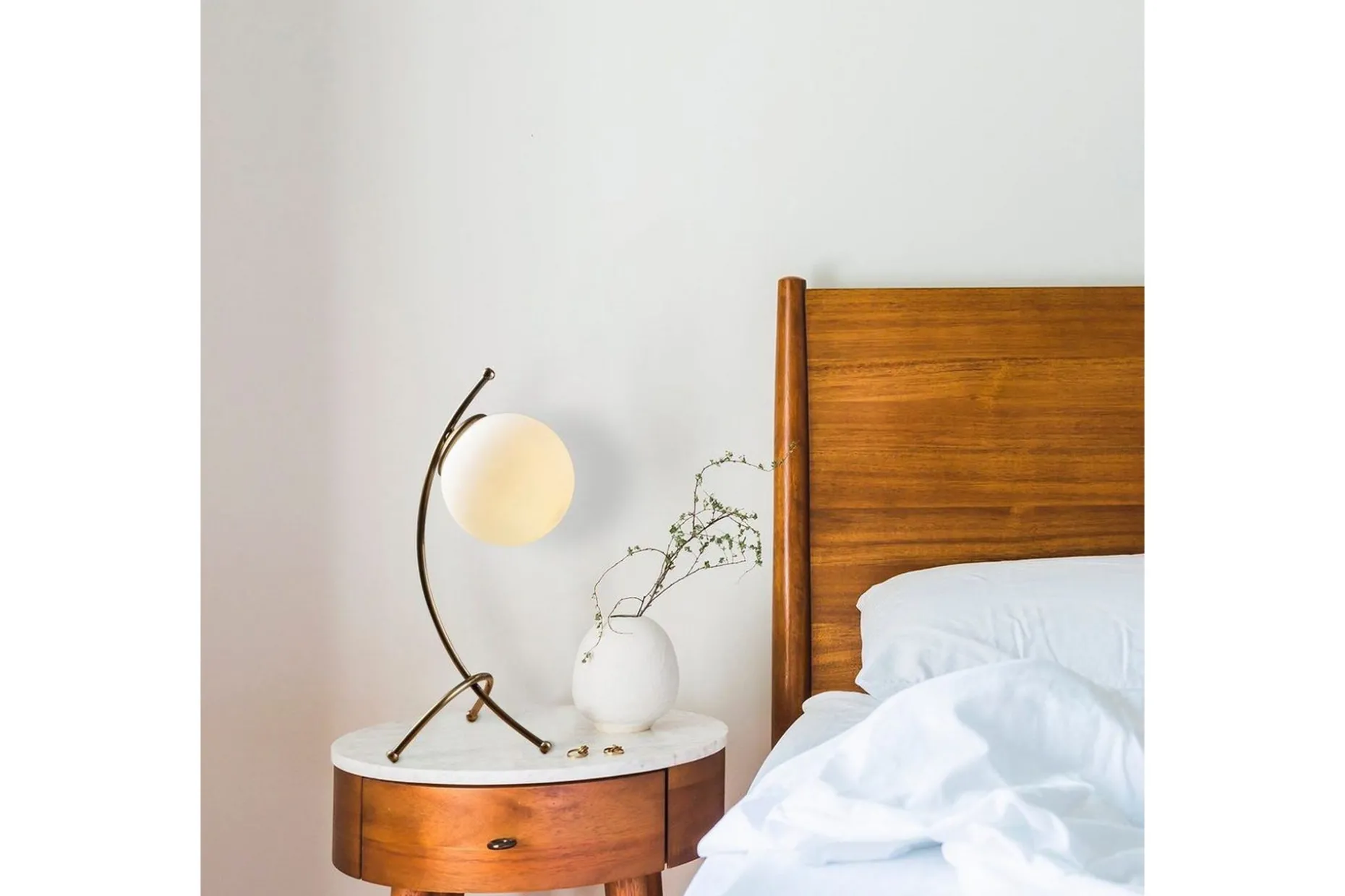 Bordslampa Melra Vintage / Vit