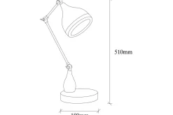 Bordslampa Sood Svart / Koppar