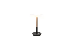 Bordslampa TRIO Celeste Mattsvart/vit/kaffebrun