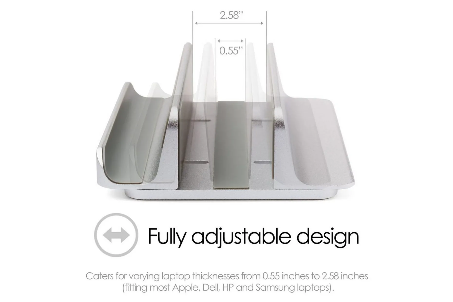 Bordsställ Desire2 2-in-1 Justerbar Aluminium