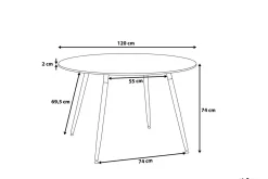 Bovio Matbord 120 cm