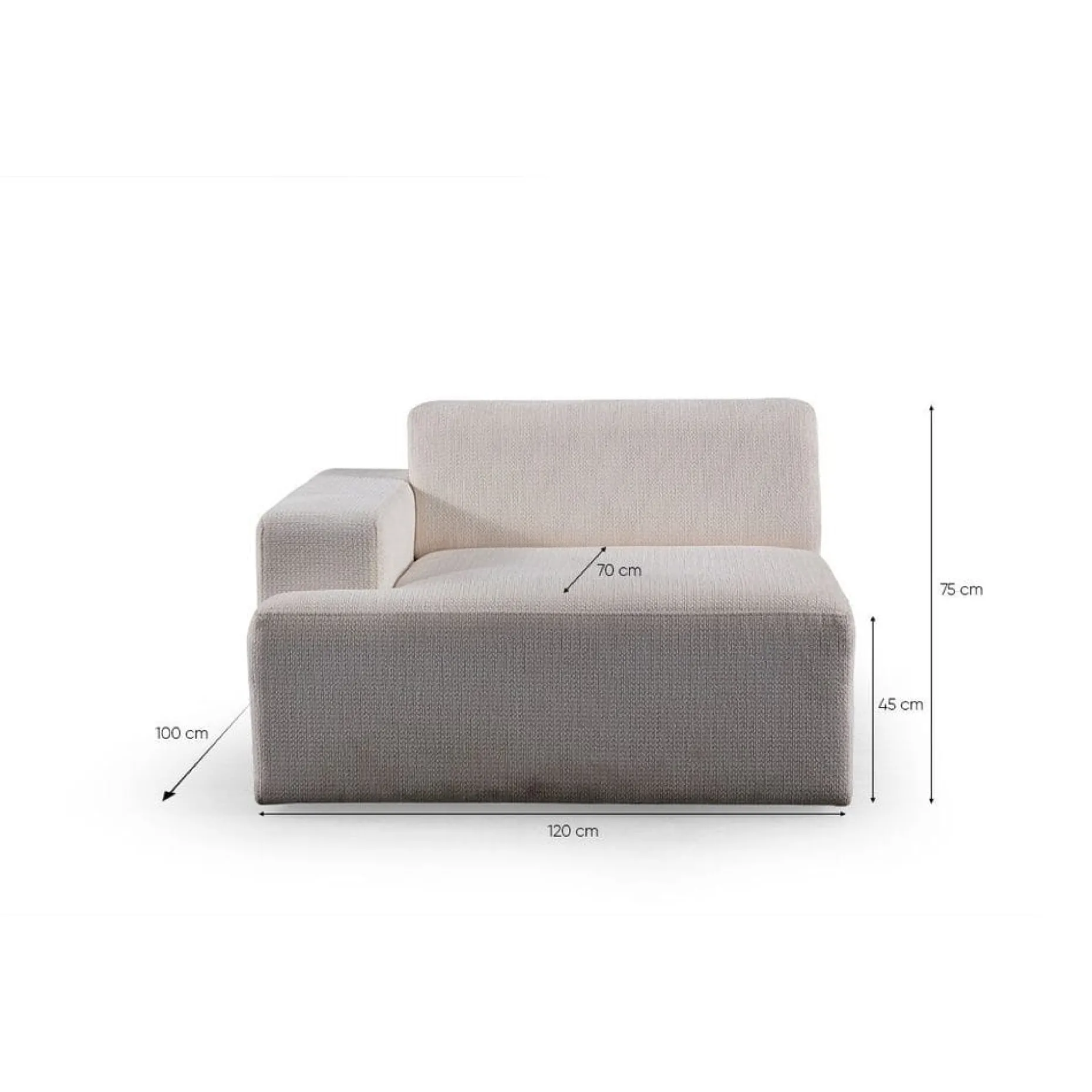 Branorin 3-sits Hörnsoffa