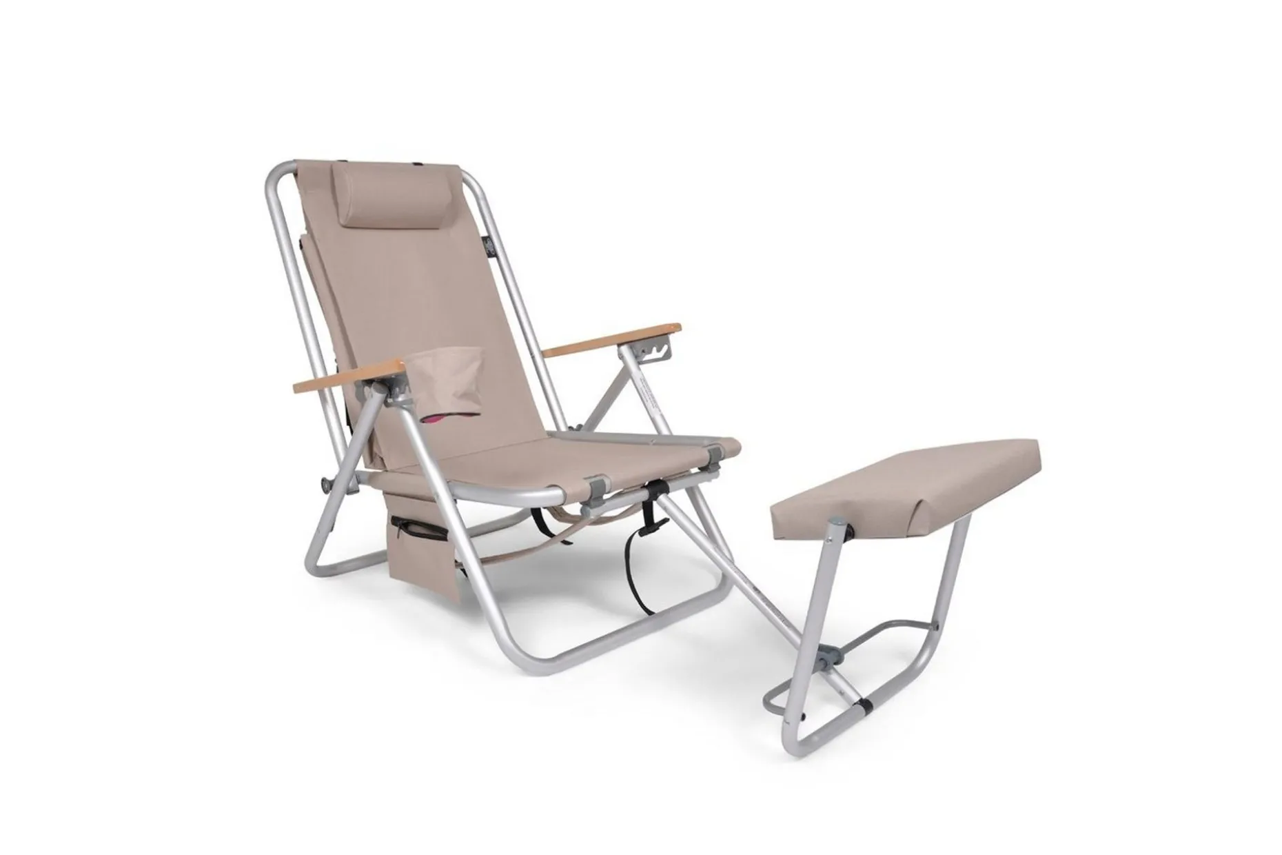 Brassestol & campingstol Fritab Friluftsstol Fritab ROXY med kylbag/mobilficka Beige