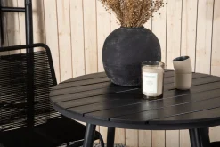 Break Cafégrupp Rund 90 cm + 2 Lindos Stapelbar Stol
