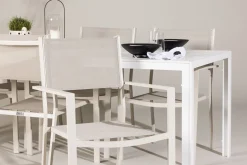 Break Matgrupp Utomhus 205 cm + 6 st Copacabana Matstolar Beige/Vit