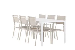 Break Matgrupp Utomhus 205 cm + 6 st Copacabana Matstolar Beige/Vit