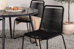 Break Matgrupp Utomhus Rund 120 cm + 4 Lindos Stapelbar Stol