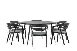 Break Matgrupp Utomhus Rund 150 cm + 6 Slit Matstol