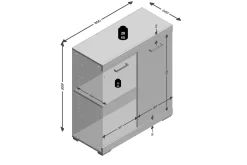 Bristol Skänk 80x90x35 cm 2 Luckor