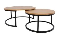 Britu Satsbord 2 st Natur/Svart