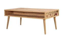 Brokind Soffbord 110 cm med Förvaring Hylla Fåglar