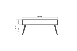 Brokind Soffbord 110 cm med Förvaring Hylla