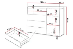 Buhan Byrå 120 cm
