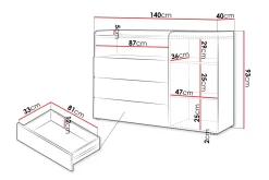 Buhan Byrå 140 cm