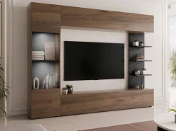 Bunda Tv väggenhet med LED-belysning 250 cm