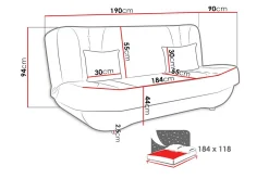 Burralla Bäddsoffa 2-sits 190x90 cm