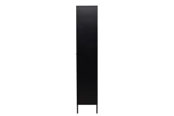 Cali Vitrinskåp 35 cm djup 80 cm bred 180 cm hög Mörkt Stål