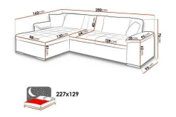Camior 3-sits Hörnbäddsoffa Beige/Light beige